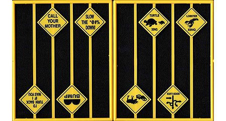 Tichy Trains 2103 O Scale Funny Warning Signs -- Set 2 pkg(8)