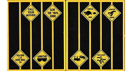 Tichy Trains 2103 O Scale Funny Warning Signs -- Set 2 pkg(8)