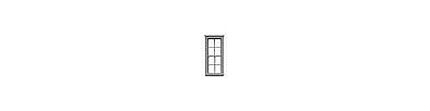 Tichy Trains 2512 N Scale Windows - Double Hung pkg(12) -- 30 x 80" (Fits .21 x .52") 4/4