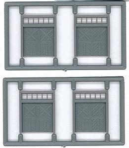 Tichy Trains 2515 N Scale Doors - pkg(4) -- Baggage Door With Transom