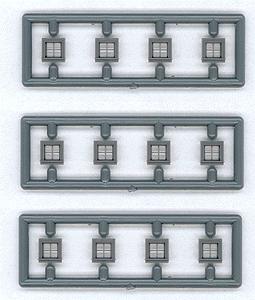 Tichy Trains 2518 N Scale Windows - pkg(12) -- 4 Pane For Work Cars; 24 x 24" (Fts .185 x .185" Opening)