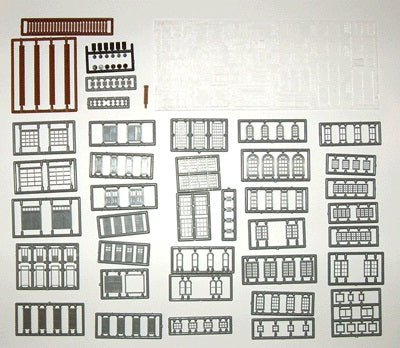 Tichy Trains 2540 N Windows, Doors & Parts Assortment (164)