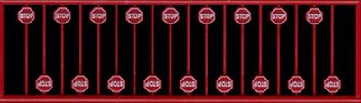 Tichy Trains 2612 N Scale Modern Red Stop Signs -- pkg(18)