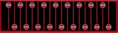 Tichy Trains 2612 N Scale Modern Red Stop Signs -- pkg(18)