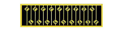 Tichy Trains 2616 N Scale Road Path/Curve Warning Signs #1 -- pkg(18)