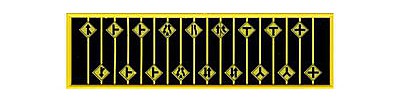 Tichy Trains 2617 N Scale Road Path/Curve Warning Signs #2 -- pkg(18)