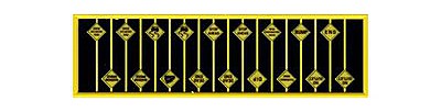 Tichy Trains 2618 N Scale Written Warning Signs -- pkg(18)