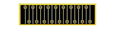 Tichy Trains 2620 N Scale Early Grade Crossing Advance Warning Signs -- Vertical Cross pkg(18)