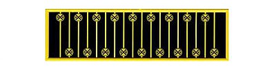 Tichy Trains 2621 N Scale Modern Grade Crossing Advance Warning Signs -- Diagonal Cross pkg(18)