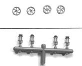 Tichy Trains 3003 HO Scale Brake Wheel & Bracket - Fits 1895-1920 Vintage Flat or Gondola -- Cored for .018 to .020 Wire