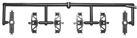 Tichy Trains 3016 HO Scale Freight Car Trucks One-Piece -- Andrews 10 Pair (Delrin, black)