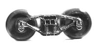Tichy Trains 3024 HO Scale Freight Car Trucks One-Piece -- Bettendorf (Delrin, black) 1 Pair