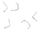 Tichy Trains 3028 HO Scale Formed Wire Grab Irons -- Car Roof Corners pkg(100)