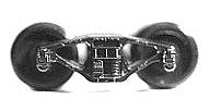 Tichy Trains 3049 HO Scale Freight Car Trucks One-Piece -- Bettendorf w/Leaf/Coil Springs (Delrin, black) 1 Pair