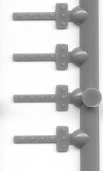 Tichy Trains 3068 HO Scale Hinges (Gray Styrene; .010" Thick -- Strap Style pkg(48)