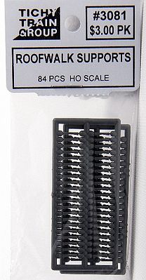 Tichy Trains 3081 HO Scale Roofwalk Supports -- pkg(84)