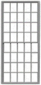 Tichy Trains 3521 S Scale 20/20 Pane Double-Hung Masonry Window w/Precut Glazing -- 42 x 84" Scale, Fits .68 x 1.45" Opening pkg(8)