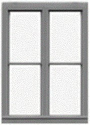 Tichy Trains 3527 S Scale 2-Unit 1/1 Double-Hung Window w/Precut Glazing -- 45 x 64" Scale, Fits .79 x 1.1" Opening pkg(6)