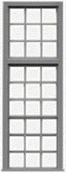Tichy Trains 3529 S Scale 27-Pane Industrial Window w/Precut Glazing -- 30 x 97" Scale, Fits .53 x 1.63" Opening pkg(8)
