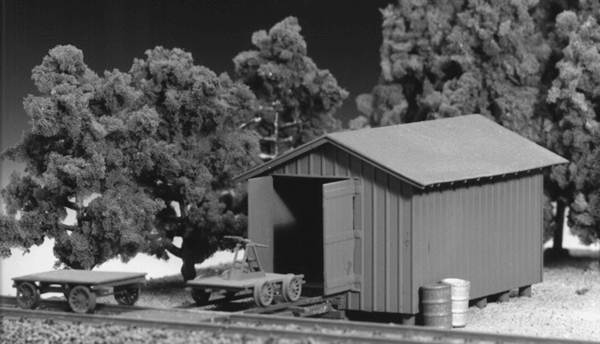 Tichy Trains 7011 HO Handcar Shed w/Handcar & Trailer Kit