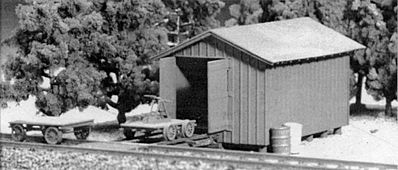 Tichy Trains 7018 HO Scale Handcar Shed & Milk Station -- Kit