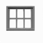 Tichy Trains 8010 HO 6-Panel Window w/Glazing & Shades  42"w x 36"h (12)