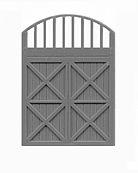 Tichy Trains 8022 HO Scale Freight Door w/Curved Transom pkg(2) -- Scale 80 x 80" (Fits .96 x 1.35" Opening)