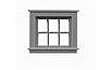 Tichy Trains 8023 HO Scale Windows pkg(12) -- 6-Lite Attic Style - Scale 28 x 26" 71.1 x 66cm