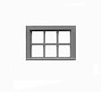 Tichy Trains 8026 HO Scale Windows - pkg(12) -- 6-Lite - Scale 40 x 27" 102 x 68.6cm