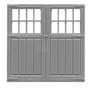 Tichy Trains 8053 HO Scale Baggage Room Double Doors pkg(3) -- 16 Lite Scale 96" Wide x 96" High (Fits 1.12 x 1.12" Opening)
