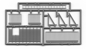 Tichy Trains 8060 HO Fire Escape Platform, Rails, Vert. Ladder (2)