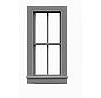 Tichy Trains 8062 HO Scale Windows - Double Hung pkg(12) -- 2/2; Scale 24" Wide x 56" High (Fits .33 x .71" Opening)