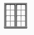 Tichy Trains 8064 HO 4/4 Dbl Unit Window w/Glazing & Shades 59"w x 64"h (6)