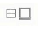 Tichy Trains 8067 HO Scale Work Car Windows pkg(12) -- Horizontal - 24 x 24" 61 x 61cm