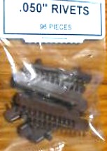 Tichy Trains 8076 HO .050" Dia Rivets (96)