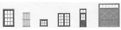 Tichy Trains 8091 HO Scale Window & Door Assortment pkg(200)