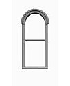 Tichy Trains 8113 HO Scale Windows - Round Top pkg(12) -- 1/1; 24 x 72" (Fits .34 x .825 Opening)