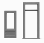 Tichy Trains 8116 HO Door w/Separate Frame 36"w x 80"h (3)