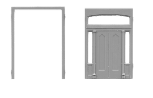 Tichy Trains 8121 HO Dbl Door w/Sidelights & Transom 89"w x 130"h (3) (D)