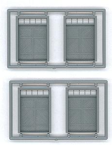 Tichy Trains 8125 HO Scale Freight Door w/5 Lite Transom - pkg(4) -- 72 x 108" (Fits .95 x 1.29" Opening)