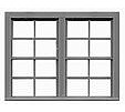 Tichy Trains 8137 HO Scale Windows - Double Hung -- 4/4 Double; Scale 80 x 62" (Fits .955 x .76" opening; pkg(6)
