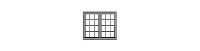 Tichy Trains 8159 HO Scale Two 6/6 Double Hung Single Unit Window pkg(6) -- Scale 79 x 60"; Fits .94 x .765" Opening (Matches #8024 Sold Separately)
