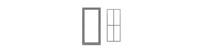 Tichy Trains 8163 HO Scale Center Tilting Sash Industrial Window pkg(8) -- Scale 36 x 84"; Fits .46 x 1.02" Opening