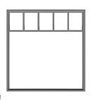 Tichy Trains 8187 HO Scale Store Window w/5 Lite Top Transom pkg(6) -- Scale 98 x 102" (Fits 1.13 x 1.155" Opening)