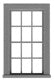 Tichy Trains 8217 HO 6/6 Dbl Hung Window w/Glazing & Shades 30”w x 56”h (12)