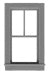 Tichy Trains 8218 HO 2/1 Dbl Hung Window w/Glazing & Shades 24”w x 48”h (12)