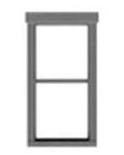 Tichy Trains 8239 HO Scale 1/1 Double Hung Window -- pkg(12)