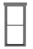 Tichy Trains 8240 HO Scale 1/1 Double Hung Window -- pkg(12)
