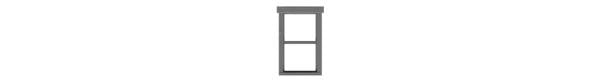 Tichy Trains 8250 HO 1/1 Double Hung Window w/Fancy Trim, Glazing & Shades 30"w x 52"h (12) (D)