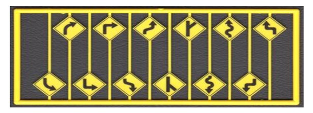 Tichy Trains 8254 HO Left & Right Road Path Warning Signs (12) (D)